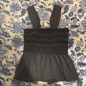 Madewell Navy and White Women's Top